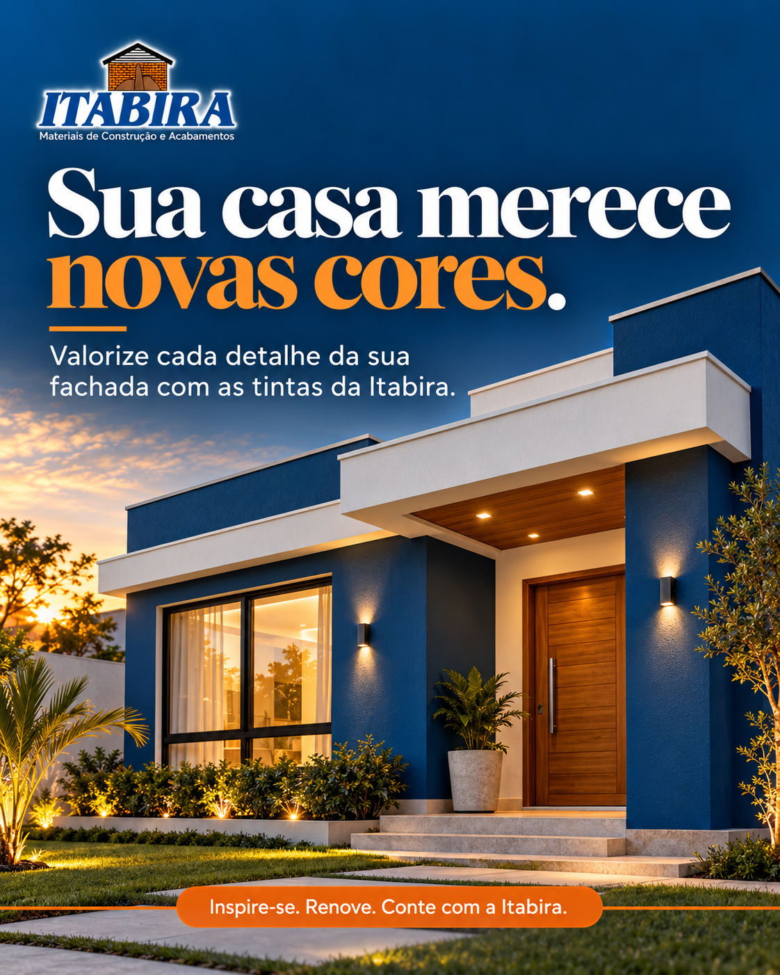 Fachada contemporânea em novas cores